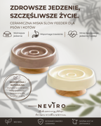 Ceramiczna miska Slow Feeder z podstawką