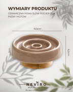 Ceramiczna miska Slow Feeder z podstawką