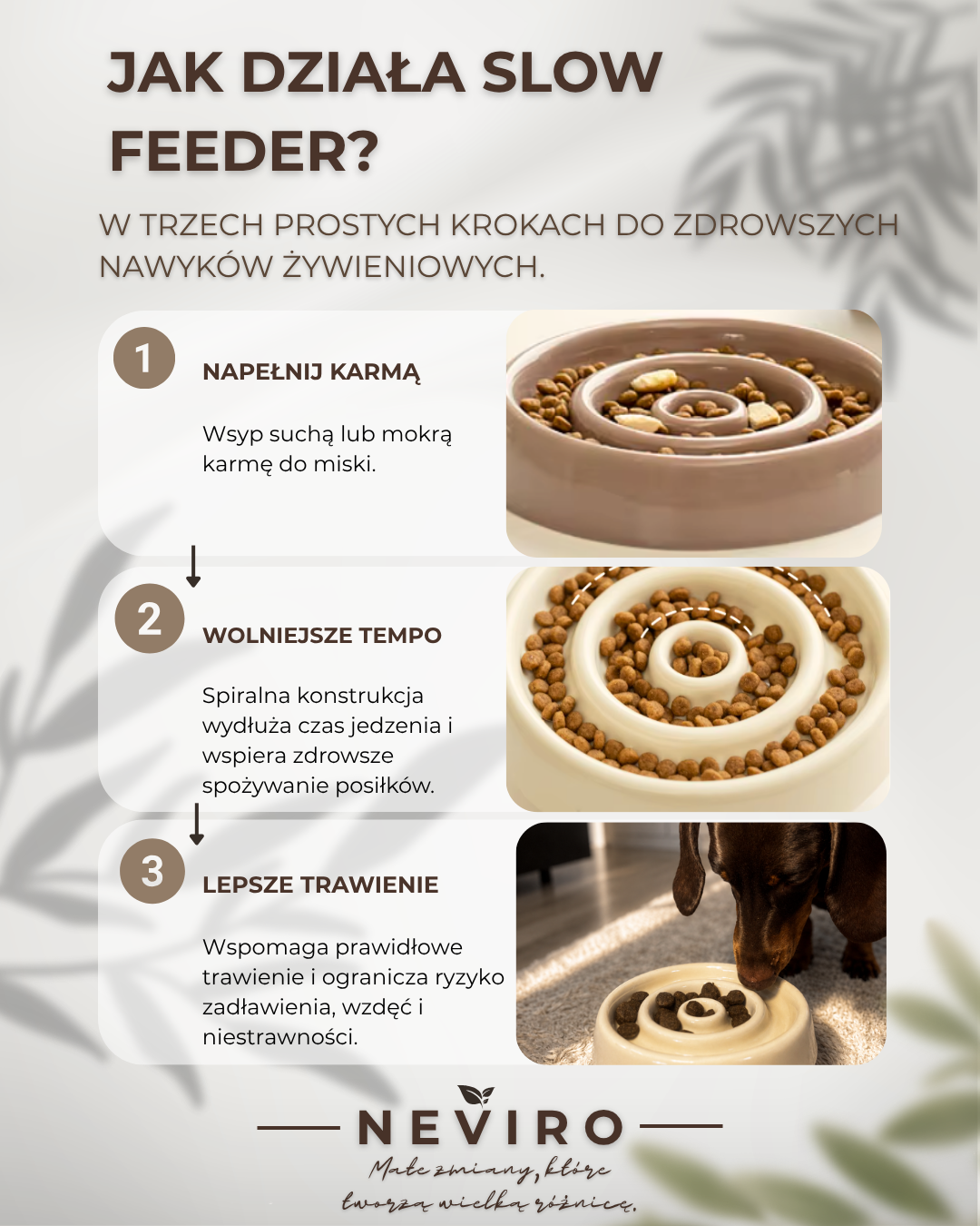 Ceramiczna miska Slow Feeder z podstawką